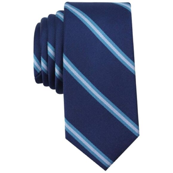 Bar III Mens Hancock Stripe Skinny Tie - Picture 3 of 3